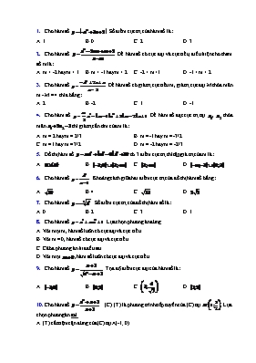 20 câu hỏi trắc nghiệm cực trị